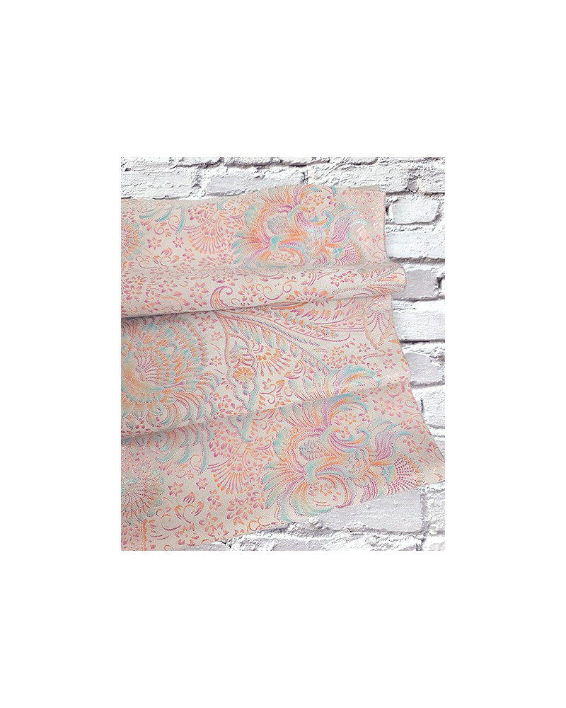 Jaipur Multicolor Soft Flowers Pattern Suede