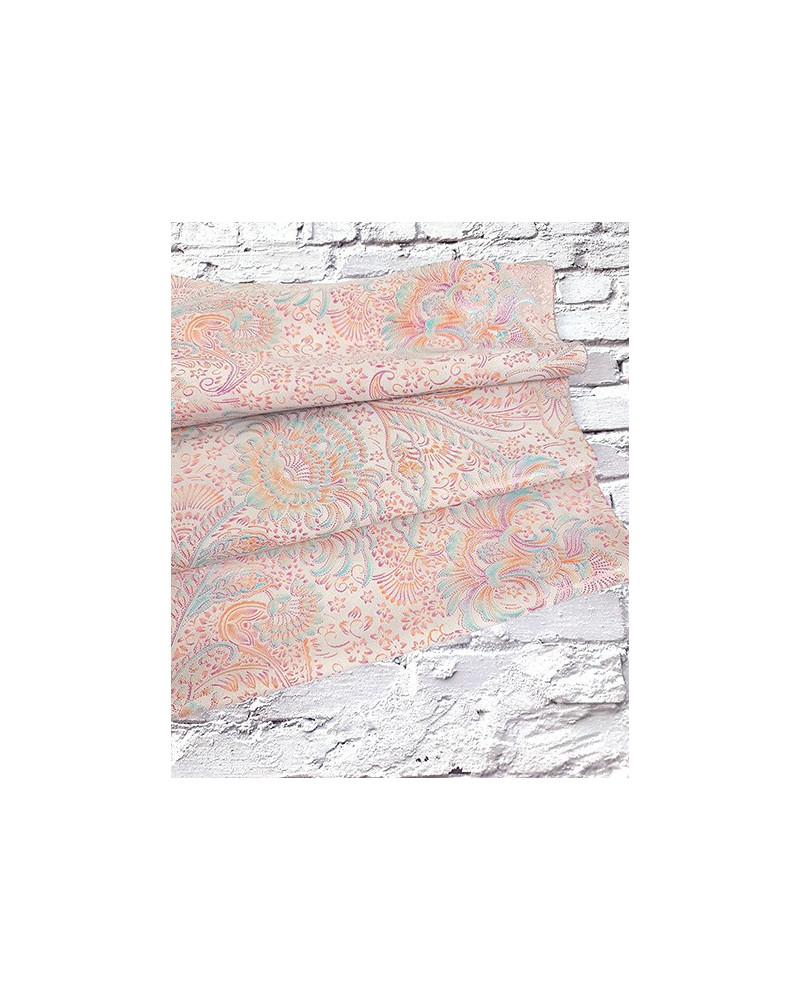 Jaipur Multicolor Soft Flowers Pattern Suede