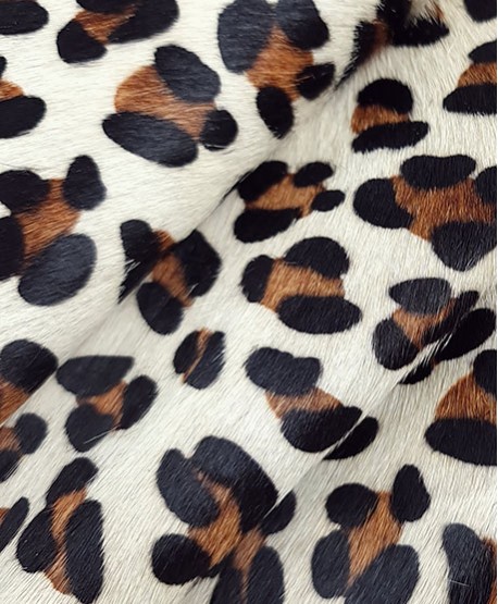 Beige Leopard Hair on Hide Medium Pattern