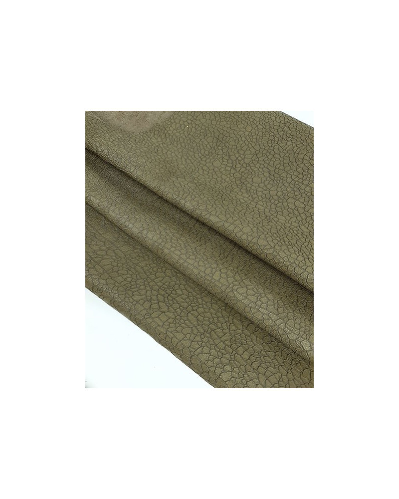 Martini Olive Elephant Crackled Embossed Leather