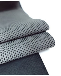 Black and Gray BA Embossed Pattern Leather