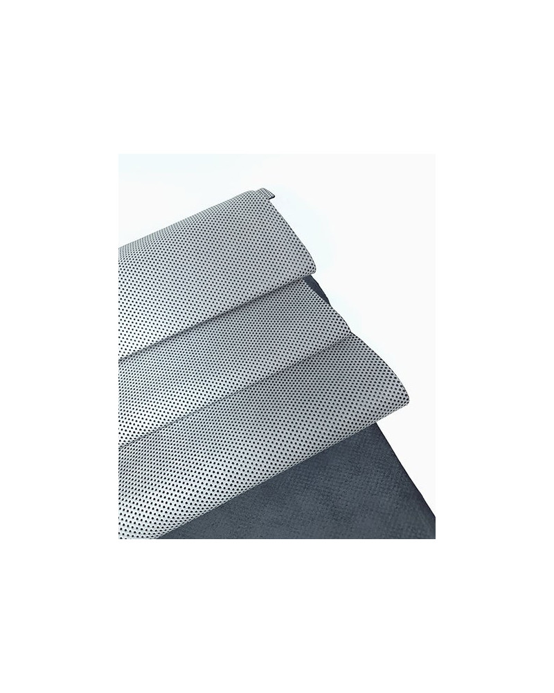 Black and Gray BA Embossed Pattern Leather