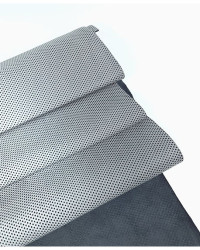 Black and Gray BA Embossed Pattern Leather
