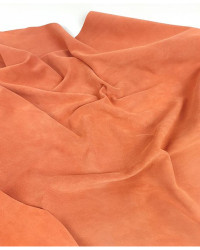 Apricot Calf Suede Leather