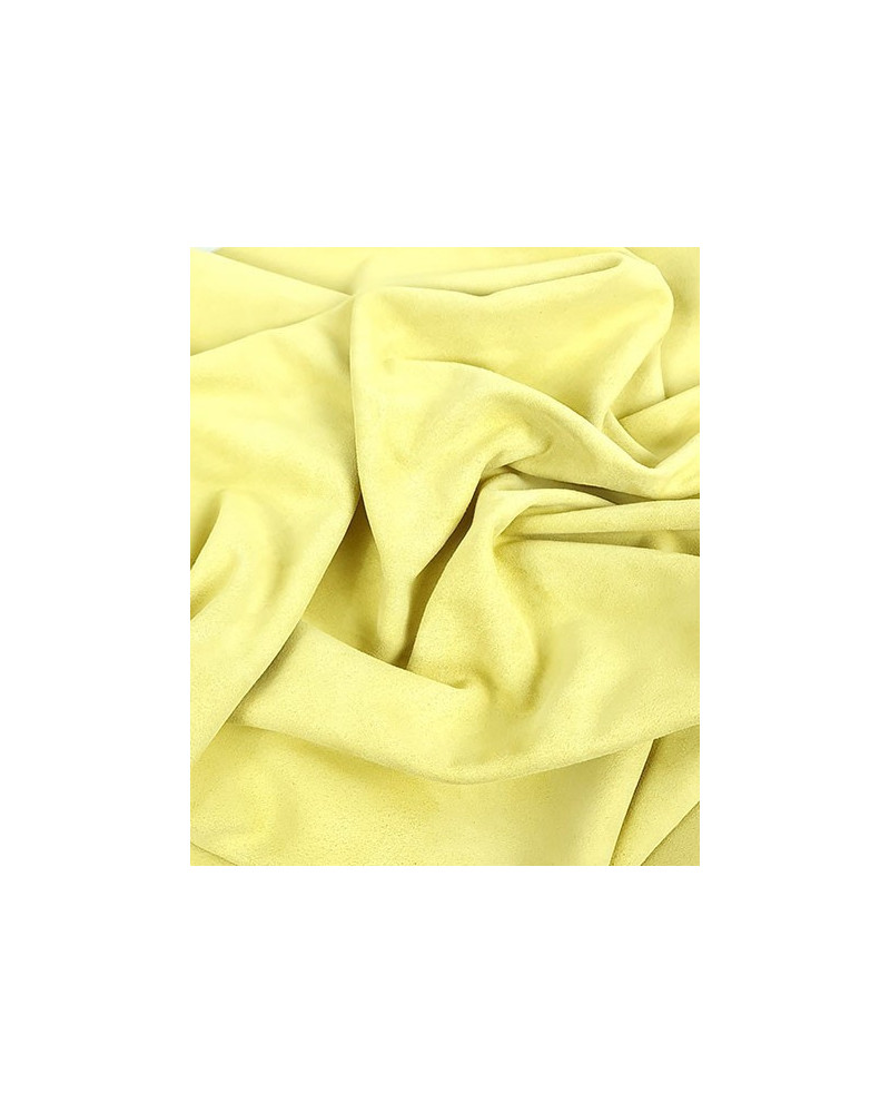 Popcorn Yellow Soft Suede Leather