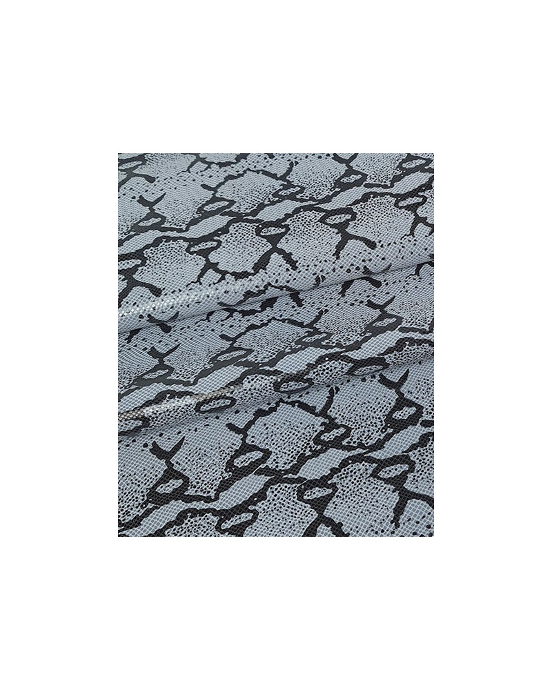 Silver Grey Python Suede Printed...