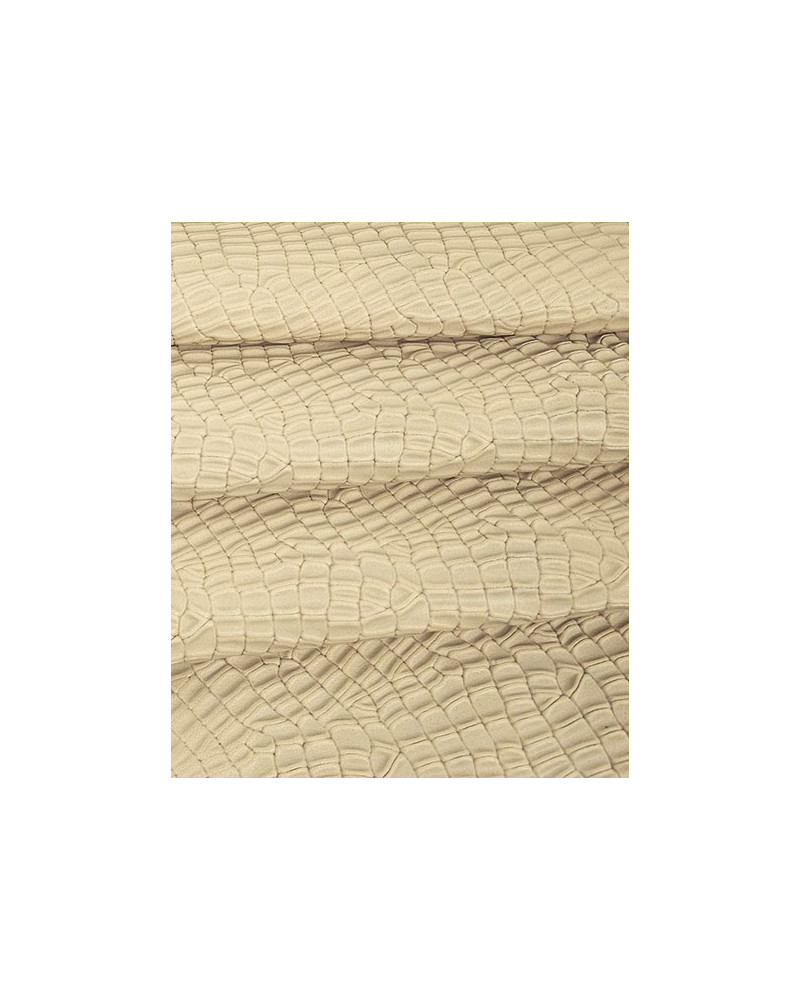Irish Cream Crocodile Alligator Leather Embossed Texture Amazing Relief LFC 2023