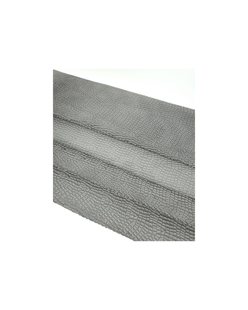 Ghost Gray Crocodile Alligator Leather Embossed Texture Amazing Relief LFC 2023