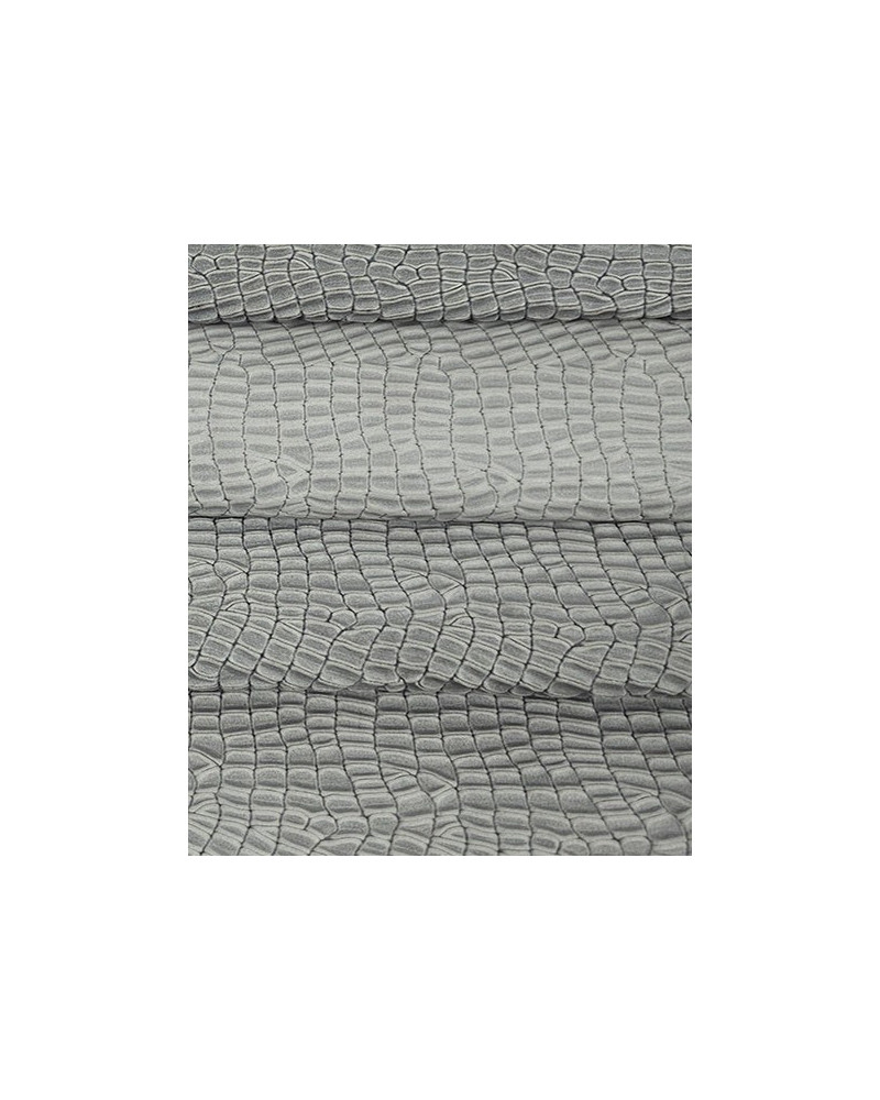 Ghost Gray Crocodile Alligator Leather Embossed Texture Amazing Relief LFC 2023
