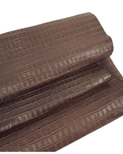 Chocolate Fondant Crocodile Alligator Leather Embossed... 2