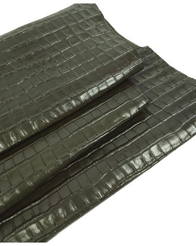 Winter Moss Crocodile Alligator Leather Embossed Texture... 2