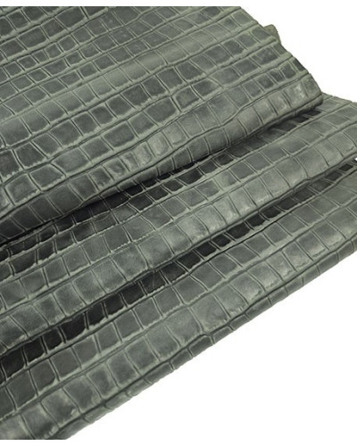 Mulled Basil Crocodile Alligator Leather Embossed Texture... 2