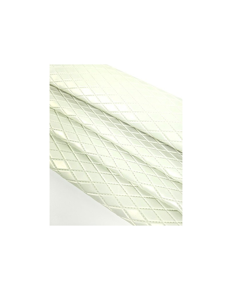 White Irisdicent Nairobi Embossed Premium Texture Leather