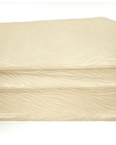 Bleached Sand Tripoli Palm Crackled Embossed Texture Leather 2