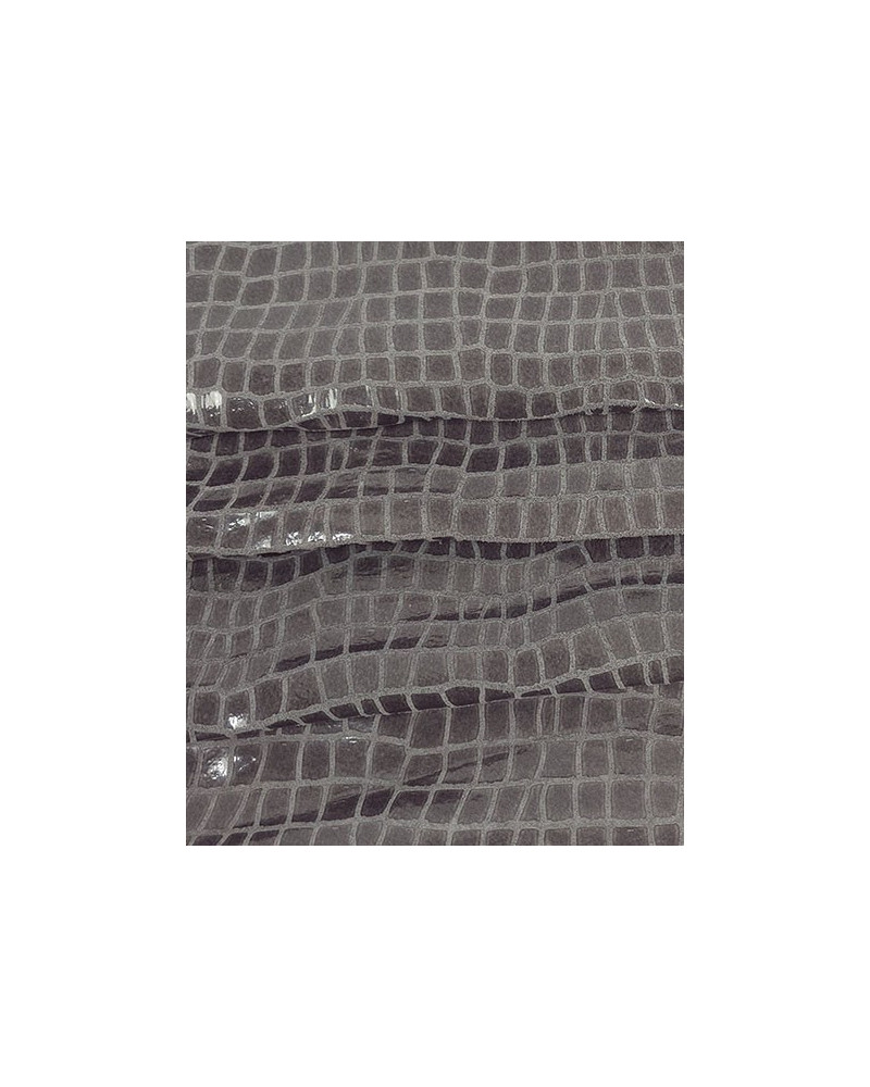 Charcoal Gray Croco Patent Soft