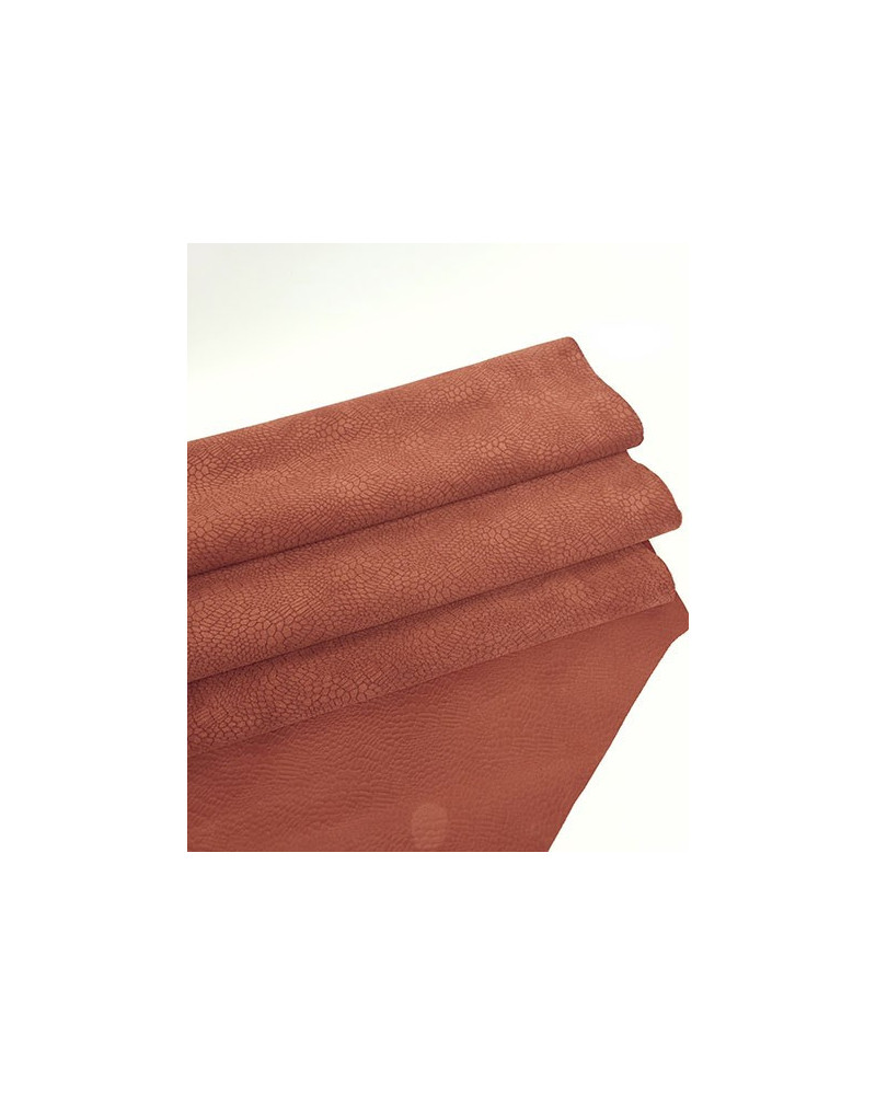 Brick Snake Bee Tales Embossed Suede Leather