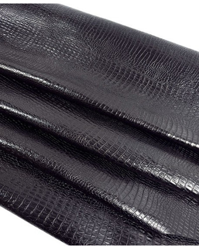 Black Reptile Crocodile Alligator Two Toned Shine Finish... 2