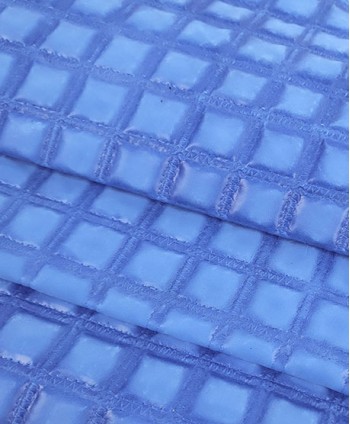 Azure Blue Quilted Embossed...