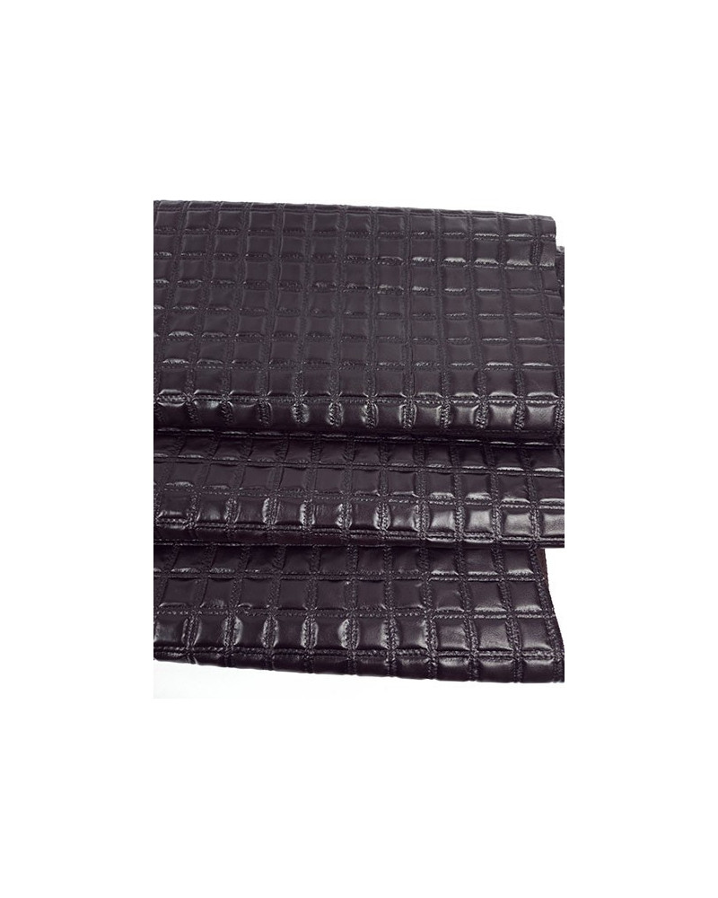 Chocolate Plum Quilted Embossed Premium Texture