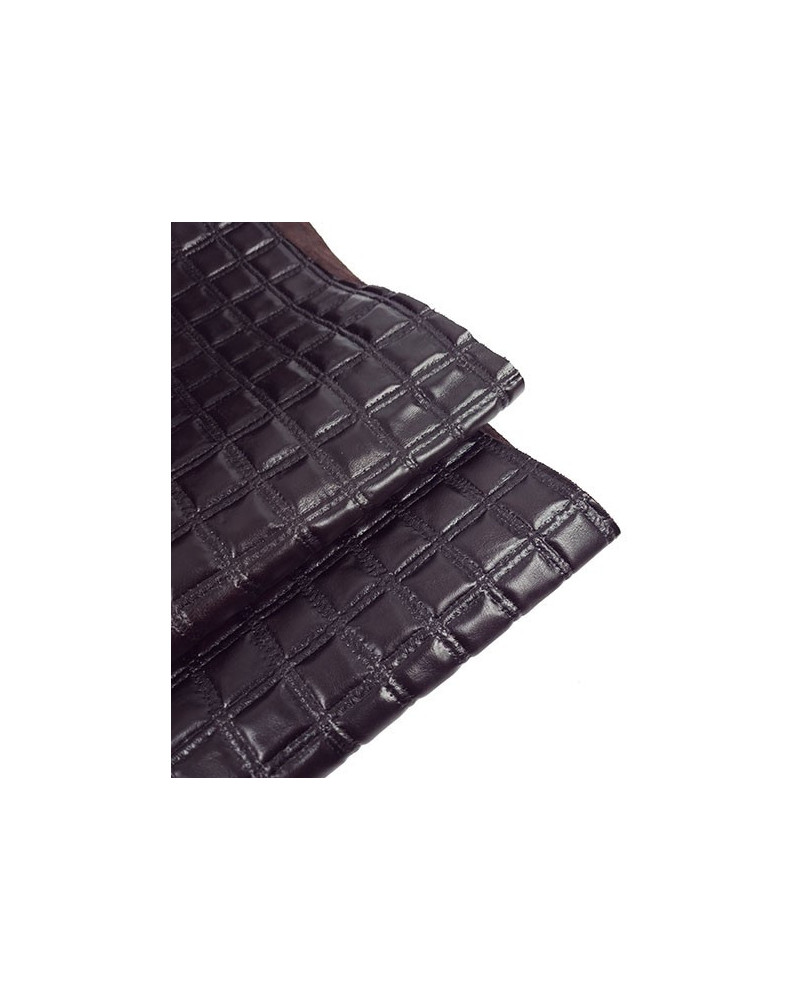 Chocolate Plum Quilted Embossed Premium Texture