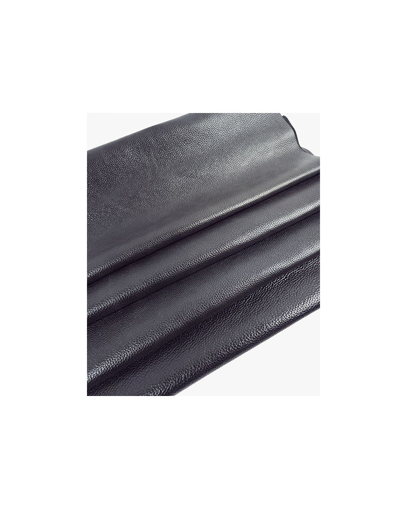 Black Caribe Embossed Shine Full Grain Soft Pebble