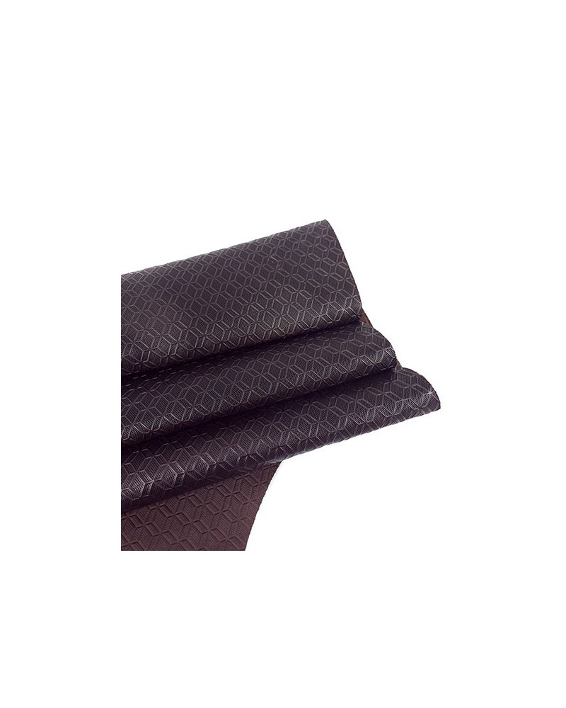 Chocolate Plum Rhombus 3D Embossed...