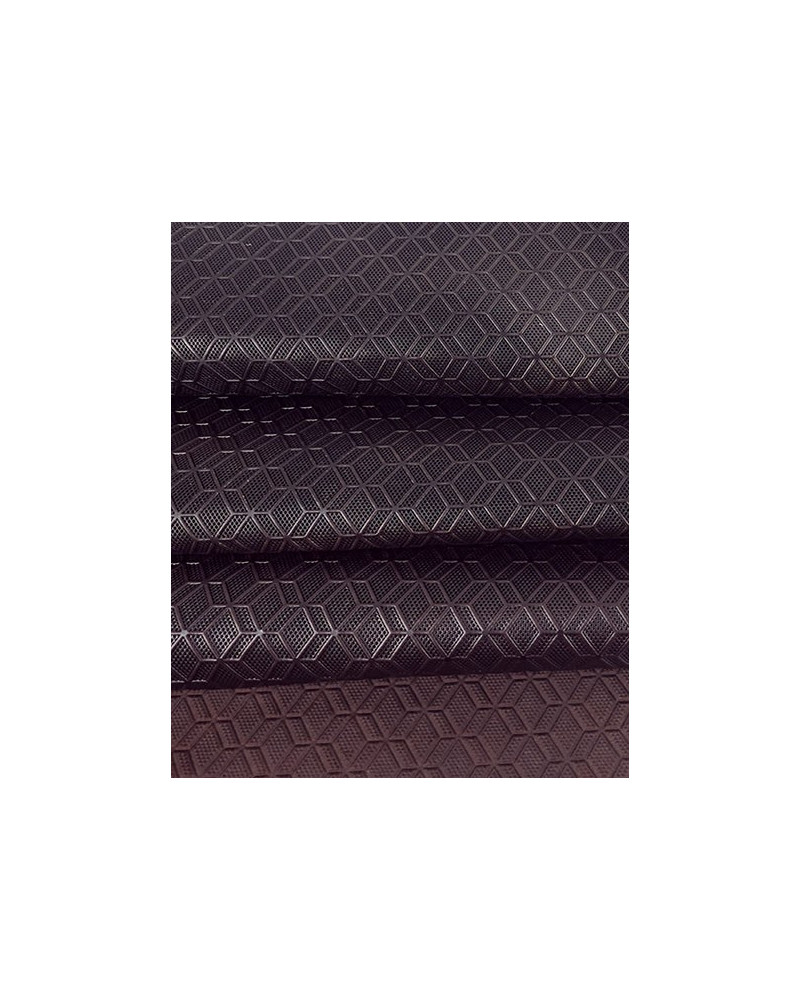 Chocolate Plum Rhombus 3D Embossed Premium Texture