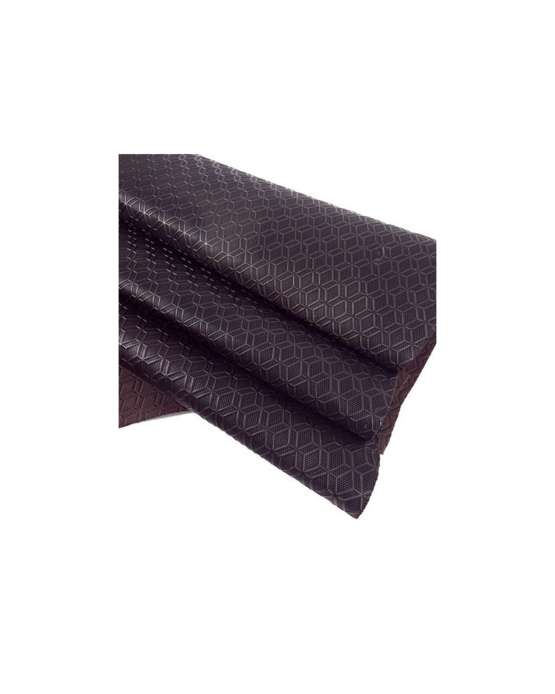 Chocolate Plum Rhombus 3D Embossed Premium Texture