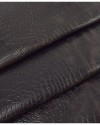 Chocolate Plum Crocodile Alligator Leather Embossed Amazing Relief Leatherforcraft Crock R