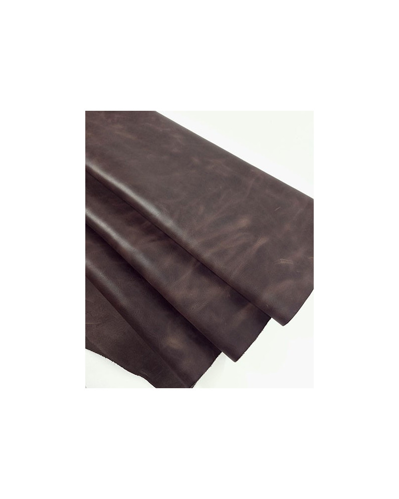 Shaved Chocolate Clio Dry Handling Distressed Leather