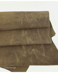 Petrified Oak Pitonato Embossed Vintage Pull Up Texture Amazing Snake Relief LFC