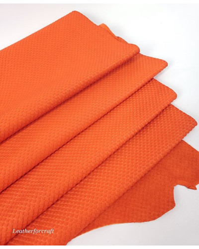 Carrot Fish Scale Soft Genuine Leather 2