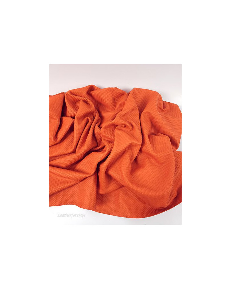 Carrot Fish Scale Soft Genuine Leather