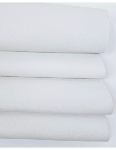 Bright White Ostrich 2024 Embossed Texture Leather 2