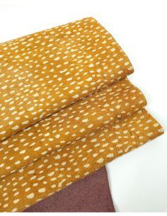 Tan Deer Hair on Hide ( Animal Print) Leather