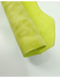 Limeade Crazy Horse Vintage Pull Up Rustic Thick Leather