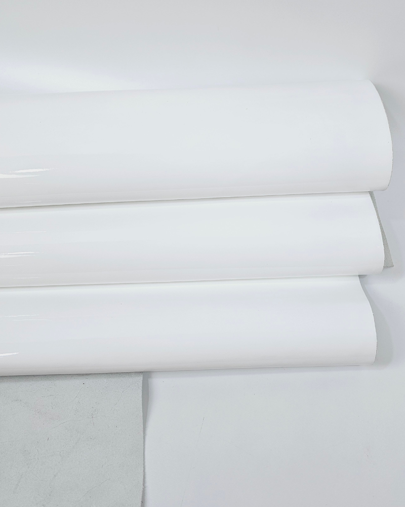 White Soft Premium Patent Varnished Leather