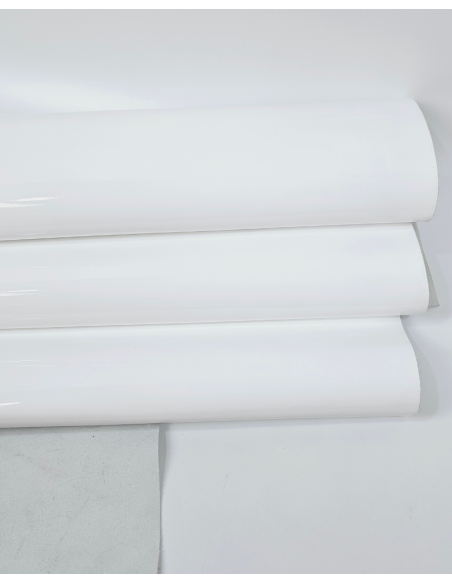White Soft Premium Patent Varnished Leather