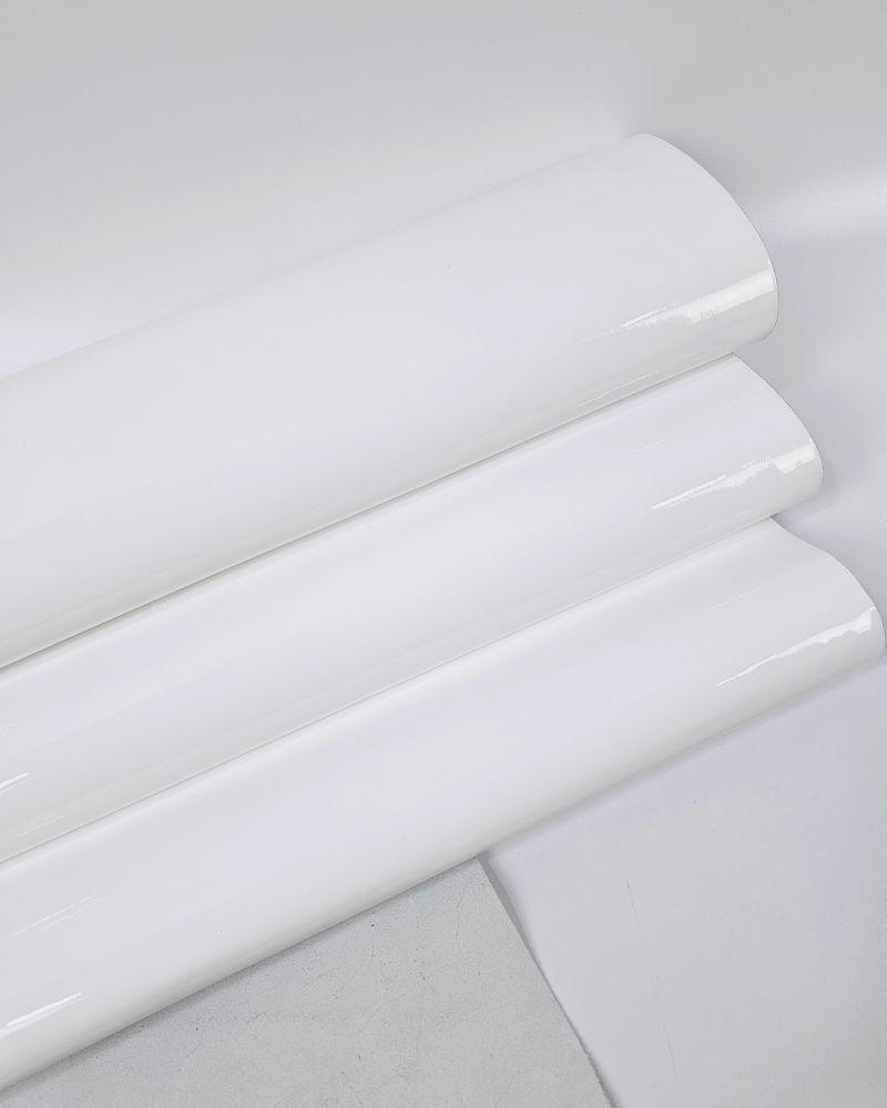 White Soft Premium Patent Varnished Leather