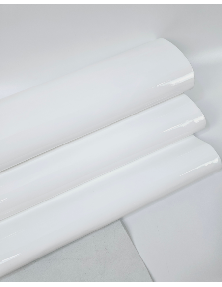 White Soft Premium Patent Varnished Leather