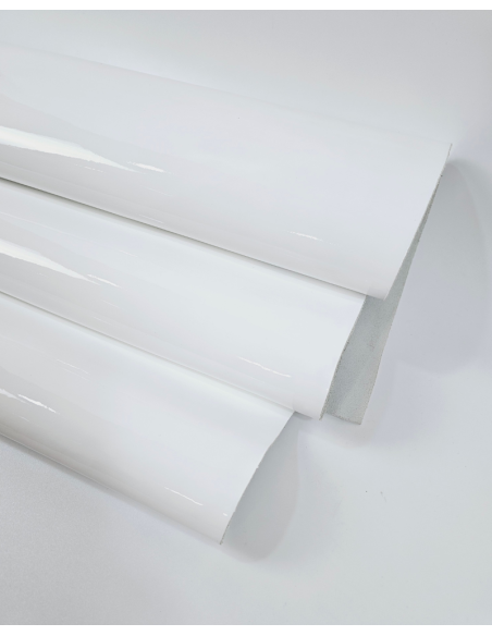 White Soft Premium Patent Varnished Leather