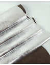 Silver Metallic Milled Calf Soft Leather