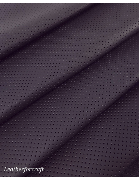 Jet Black Matte Perforated Soft Genuine Leather