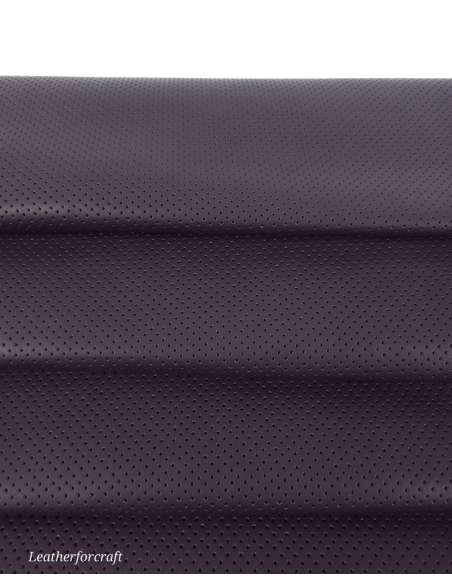 Jet Black Matte Perforated Soft Genuine Leather