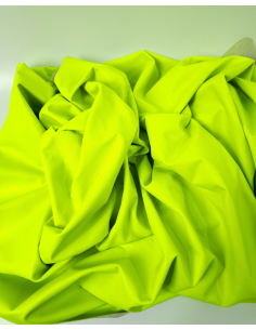 Electric Lime Neon Natural Shine Full Grain Soft Fluorescent Nappa Leather