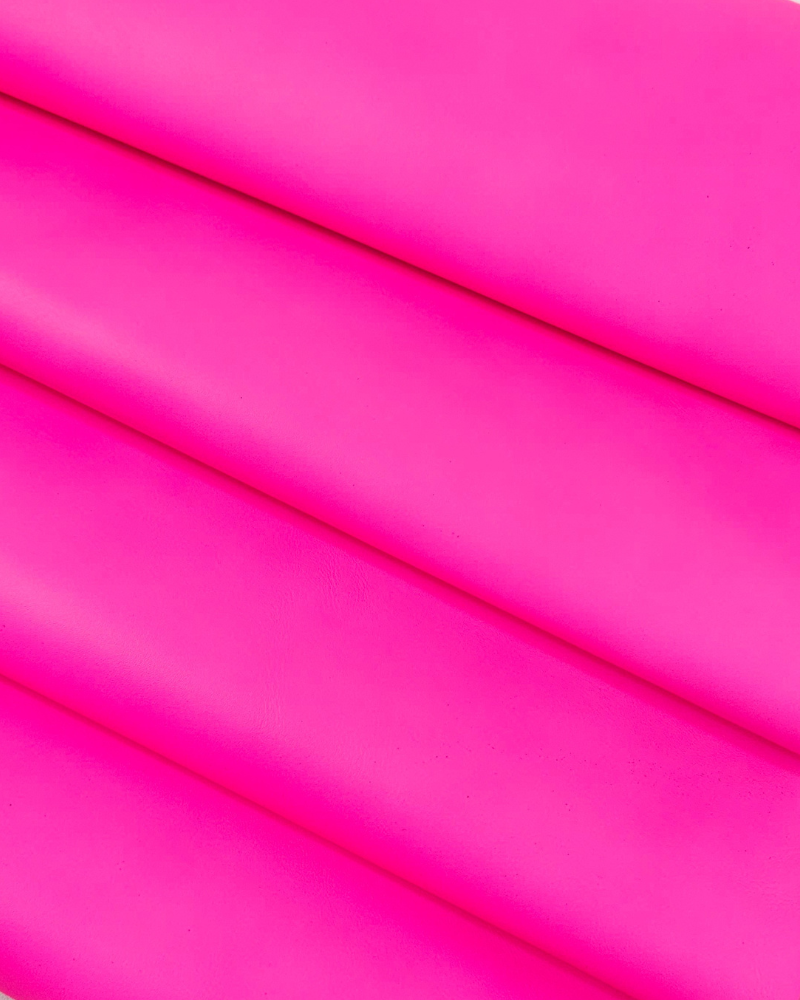 Pink Neon Natural Shine Full Grain Soft Fluorescent Aniline Leather