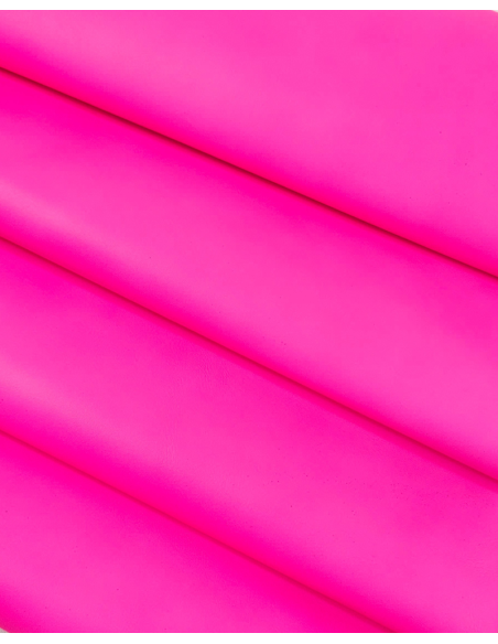 Pink Neon Natural Shine Full Grain Soft Fluorescent Aniline Leather