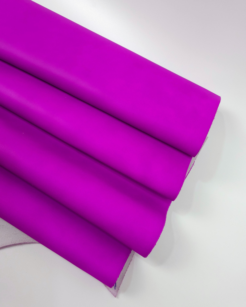 Purple Neon Natural Shine Full Grain Soft Fluorescent Aniline Leather