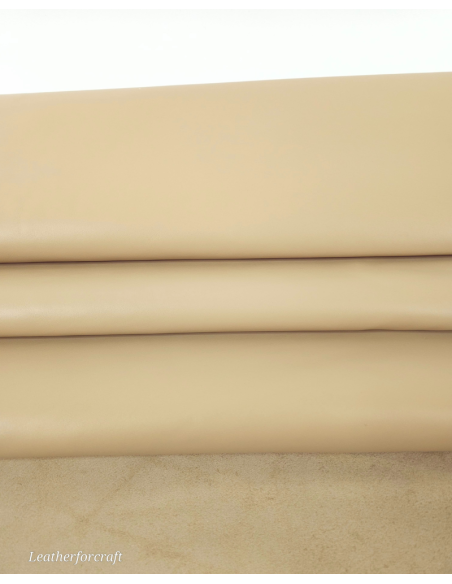 Irish Cream Nova Fine Grain Calf Skin Leather