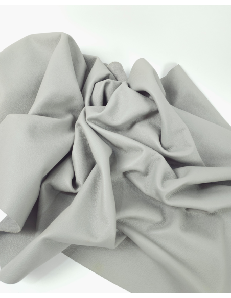 Flint Gray Modena Milled Full Grain Soft Natural Nappa Leather